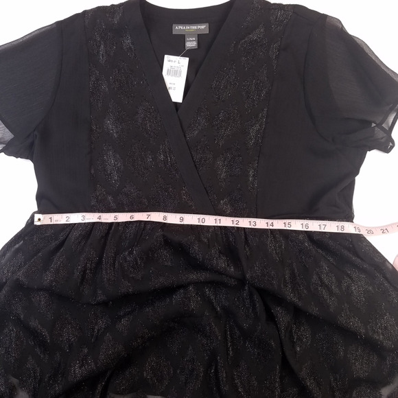 A Pea In The Pod Top SZ L Occasion Black Maternity - Picture 4 of 5